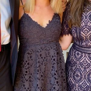 ASTR The Label Lace A Line Midi Dress